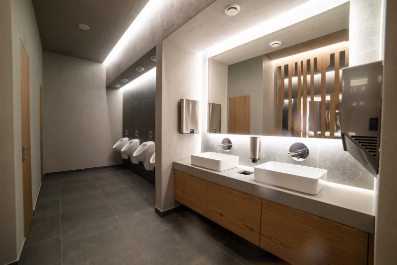 modern luxury public restrooms